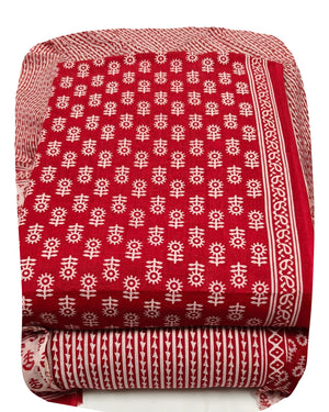 DRAVINAM Trends Jaipuri Print Cambric Cotton Unstitched Salwar Suit Dress Material for Women with Mulmul Cotton Dupatta