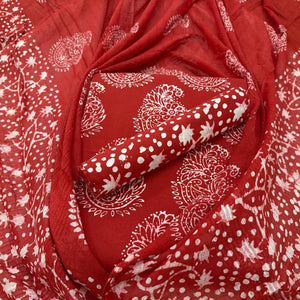 DRAVINAM Trends Unstitched Jaipuri Handmade Wax Batik Print Soft Cotton Dress Material with Dupatta