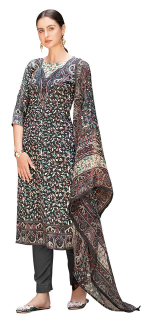 DRAVINAM Trends Women's Digital Printed Pashmina Unstitched Salwar Suit Dress Material with Nazneen Printed Dupatta