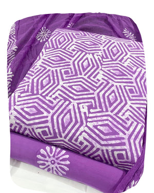 DRAVINAM Trends Unstitched Jaipuri Handmade Wax Batik Print Soft Cotton Dress Material with Dupatta
