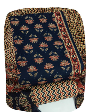 DRAVINAM Trends Jaipuri Print Cambric Cotton Unstitched Salwar Suit Dress Material for Women with Mulmul Cotton Dupatta