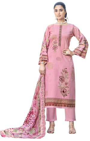DRAVINAM Trends Women's Unstitched Salwar Suit Dress Material - Cotton Digital Printed Organza Embroidered Kameez II Unstitch Bottoms II Cotton Dupatta