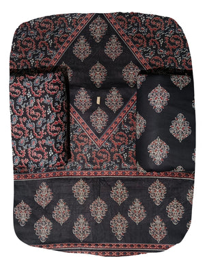 DRAVINAM Trends Jaipuri Print Cambric Cotton Unstitched Salwar Suit Dress Material for Women with Mulmul Cotton Dupatta