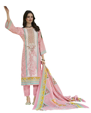 DRAVINAM Trends Kurti 2.50 mtrs, Pure Cotton Salwar (3 mtrs apx), Pure Cotton Mal Mal Print (2.30|Light Brown 1