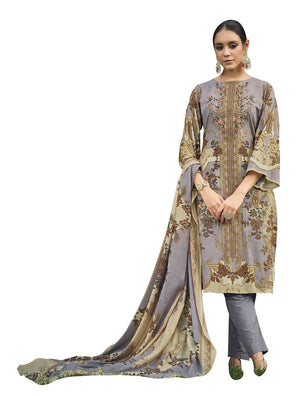 DRAVINAM Trends Unstitched Pakistani Print Embroidered Cotton Salwar Suit Dress Materials with Dupatta