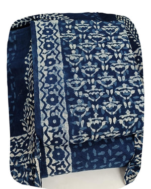 DRAVINAM Trends Hand Block Print Jaipuri Cambric Unstitched Cotton Suit Dress Material for Women with Mulmul Cotton Hand Printed Dupatta
