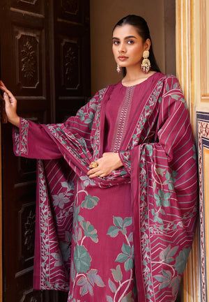 DRAVINAM Trends Women's Unstitched Salwar Suit Dress Material Pure Viscose Maslin Digital Foil Print Embroidered Kameez Plain Unstitched Bottoms and Maslin Digital print Dupatta