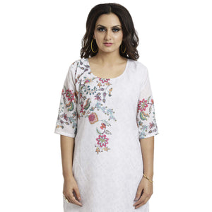 DRAVINAM Trends Women's Unstitched Muslin Digital Printed Salwar Suit Dress Material with Tabby Lining Printed Dupatta (Free size_Sea Green)