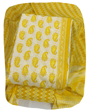 DRAVINAM Trends Jaipuri Print Cambric Cotton Unstitched Salwar Suit Dress Material for Women with Mulmul Cotton Dupatta
