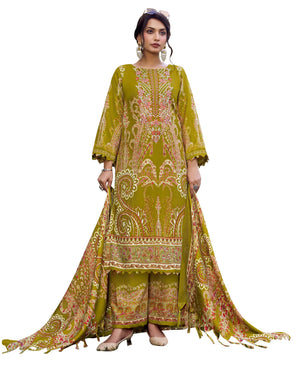 DRAVINAM Trends Women's winter wear unstitched embroidered Woollen Pashmina Suit Dress Material with Pashmina Printed Shawl Dupatta