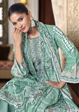 DRAVINAM Trends Women's Unstitched Premium Cambric Cotton Embroidered Suit Material