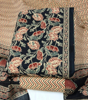 DRAVINAM Trends Jaipuri Print Cambric Cotton Unstitched Salwar Suit Dress Material for Women with Mulmul Cotton Dupatta