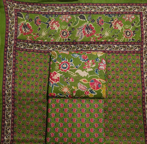 DRAVINAM Trends Jaipuri Print Cambric Cotton Unstitched Salwar Suit Dress Material for Women with Mulmul Cotton Dupatta