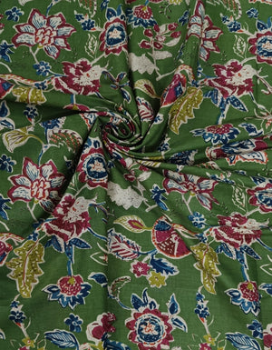 DRAVINAM Trends Jaipuri Print Cambric Cotton Unstitched Salwar Suit Dress Material for Women (Kurta Pant Fabric set)
