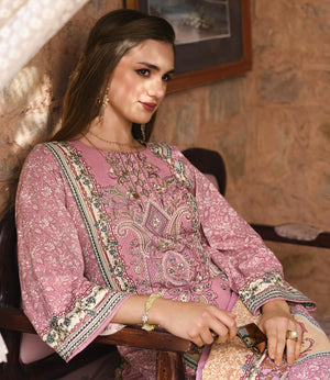 DRAVINAM Trends Unstitched Pakistani Embroidered Pure Cotton Salwar Suit Dress Materials with Cotton Dupatta