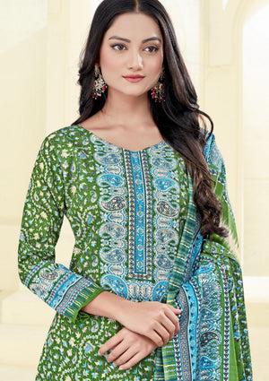 DRAVINAM Trends Women's Unstitched Kaani Kashmiri Print Woolen Winter wear Dress Material Fabric for Salwar Suit with printed pashmina Kashmiri shawl dupatta