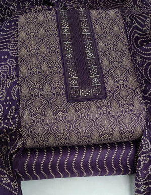 DRAVINAM Trends Women's Printed Embroidered and Hand Work Premium Cotton Jaipuri Unstitched Salwar Suit Dress Material with Mulmul Cotton Dupatta
