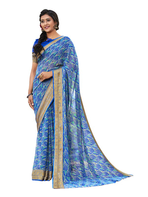 DRAVINAM Trends Women's Woven Pure Georgette Saree (Vaa_10_Dark Peach)