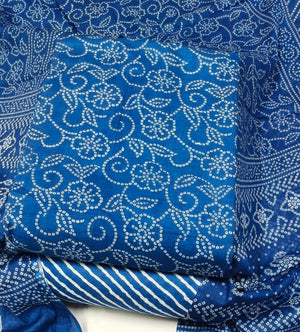 DRAVINAM Trends Jaipuri Print Cambric Cotton Unstitched Salwar Suit Dress Material for Women with Mulmul Cotton Dupatta
