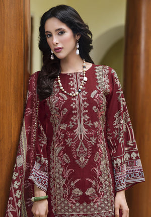 DRAVINAM Trends Women's Unstitched Cotton Salwar Suit Dress Material - Pure Cotton Heavy Embroidered Kameez II Unstitch Bottoms II Mal Mal Dupatta