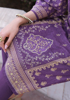 DRAVINAM Trends Women's Unstitched Premium Pure Cotton Heavy Embroidered Suit Dress Material