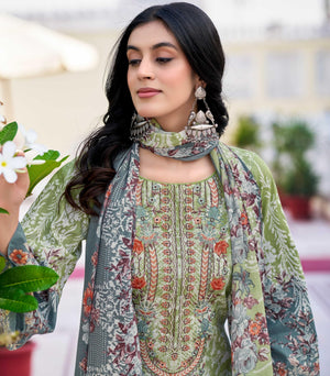 DRAVINAM Trends Kurti 2.50 mtrs, PURE COTTON DYED (2.7 m),PURE LAWN MULMUL DIGITAL PRINT VOIL DUP (2.25|Black