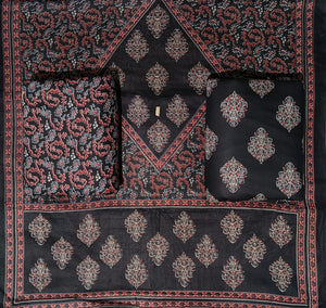 DRAVINAM Trends Jaipuri Print Cambric Cotton Unstitched Salwar Suit Dress Material for Women with Mulmul Cotton Dupatta