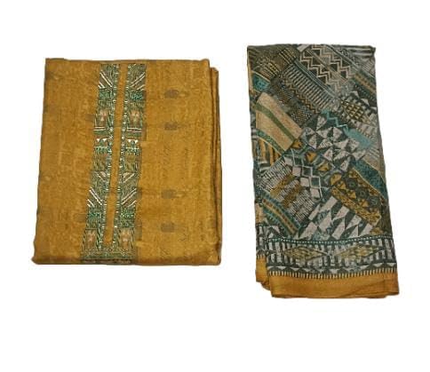DRAVINAM Trends Women's Unstitched self Digital Print Hand embroidered Pure Woollen Pashmina Salwar Suit Dress Material with digital printed Pure woolen shawl dupatta (Green)