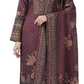 DRAVINAM Trends Women's Winter Wear Digital Printed Warm Toosh Pashmina Salwar Suit Dress Material with Aari Work and Toosh Pashmina Printed Shawl Dupatta