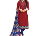 DRAVINAM Trends Women's Modal Cotton Unstitched Salwar Suit Dress Material with Printed Chiffon Dupatta