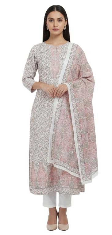 DRAVINAM Trends Women's Winter Wear Unstitched Warm Digital Printed Kani Kashmiri Toosh Pashmina Wool Salwar Suit Dress Material with Digital Printed Toosh Pashmina Shawl