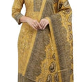 DRAVINAM Trends Women's Winter Wear Kashmiri Kani Printed Warm Salwar Kameez Dress Material with Swaroski Work and Twill Pashmina Printed Shawl Dupatta
