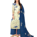 DRAVINAM Trends Women's Unstitched Cotton Salwar Suit Dress Material with Nazmeen dupatta (Free size)