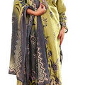 DRAVINAM Trends Jam Cotton Suit Embroidered Dress Material Salwar Suit with Unstitched Bottoms and Cotton Dupatta