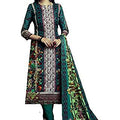 DRAVINAM Trends Women's Unstitched Dobby Printed Woollen Pashmina Salwar Suit Dress Material with Printed Pashmina Shawl Dupatta (Free Size_Light Green)