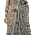 DRAVINAM Trends Women's Winter Wear Kashmiri Kani Printed Warm Salwar Kameez Dress Material with Swaroski Work and Twill Pashmina Printed Shawl Dupatta