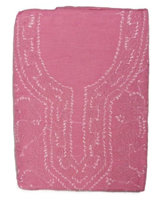 DRAVINAM Trends Women’s Cotton Unstitched Chikankari Suit Set with Dupatta & Bottom | Hand-Embroidered Lucknowi Dress Material | Premium Ethnic Wear for Women | Free Size (3-Piece)
