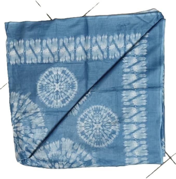 DRAVINAM Trends Women's Premium Cotton Jaipuri Printed Embroidered and Hand Work Unstitched Salwar Suit Dress Material with Mulmul Cotton Dupatta