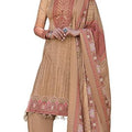 DRAVINAM Trends Women's Unstitched Winter Wear Woollen Pashmina Embroidered Salwar Suit Dress Material with Pashmina Printed Shawl Dupatta (Free size_Beige)