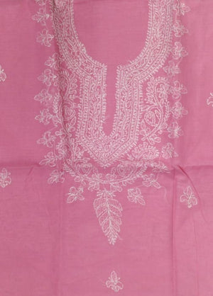 DRAVINAM Trends Women Unstitched Lucknow Hand Work Chikankari Cotton Suit Dress Material with Dupatta