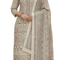 DRAVINAM Trends Women's Winter Wear Unstitched Warm Digital Printed Kani Kashmiri Toosh Pashmina Wool Salwar Suit Dress Material with Digital Printed Toosh Pashmina Shawl