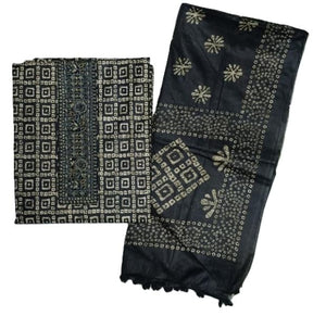 DRAVINAM Trends Women's Premium Cotton Jaipuri Printed Embroidered and Hand Work Unstitched Salwar Suit Dress Material with Mulmul Cotton Dupatta