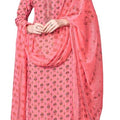 DRAVINAM Trends Women's Unstitched Salwar Suit Dress Material - Pure Viscose Rayon Foil Print Embroidered Kameez II Pure Rayon Bottom II Nazneen Chiffon Dupatta