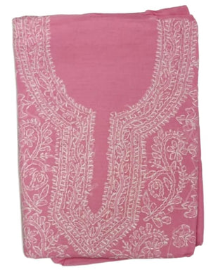 DRAVINAM Trends Women Unstitched Lucknow Hand Work Chikankari Cotton Suit Dress Material with Dupatta