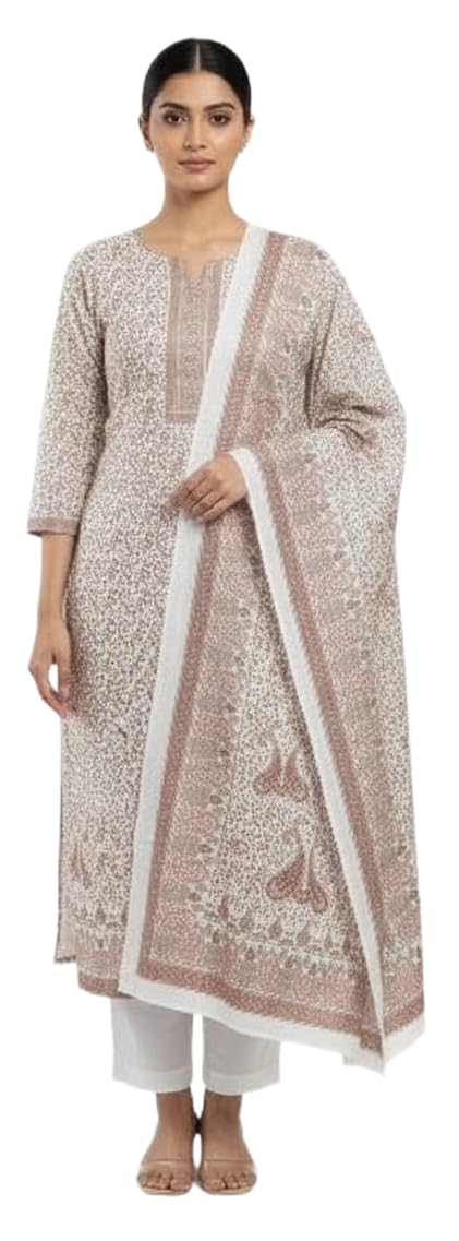 DRAVINAM Trends Women's Winter Wear Unstitched Warm Digital Printed Kani Kashmiri Toosh Pashmina Wool Salwar Suit Dress Material with Digital Printed Toosh Pashmina Shawl