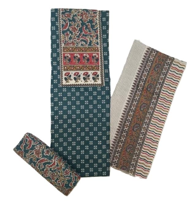 DRAVINAM Trends Women's Ethnic Pure Cotton Jaipuri Printed Unstitched Salwar Suit Dress Material with Dupatta