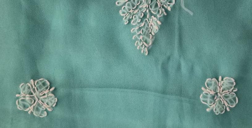 DRAVINAM Trends Women Unstitched Lucknow Hand Work Chikankari Faux Georgette Suit Dress Material with Dupatta