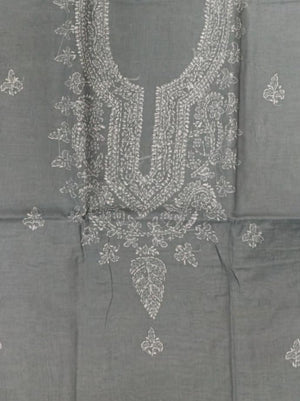DRAVINAM Trends Women’s Cotton Unstitched Chikankari Suit Set with Dupatta & Bottom | Hand-Embroidered Lucknowi Dress Material | Premium Ethnic Wear for Women | Free Size (3-Piece)