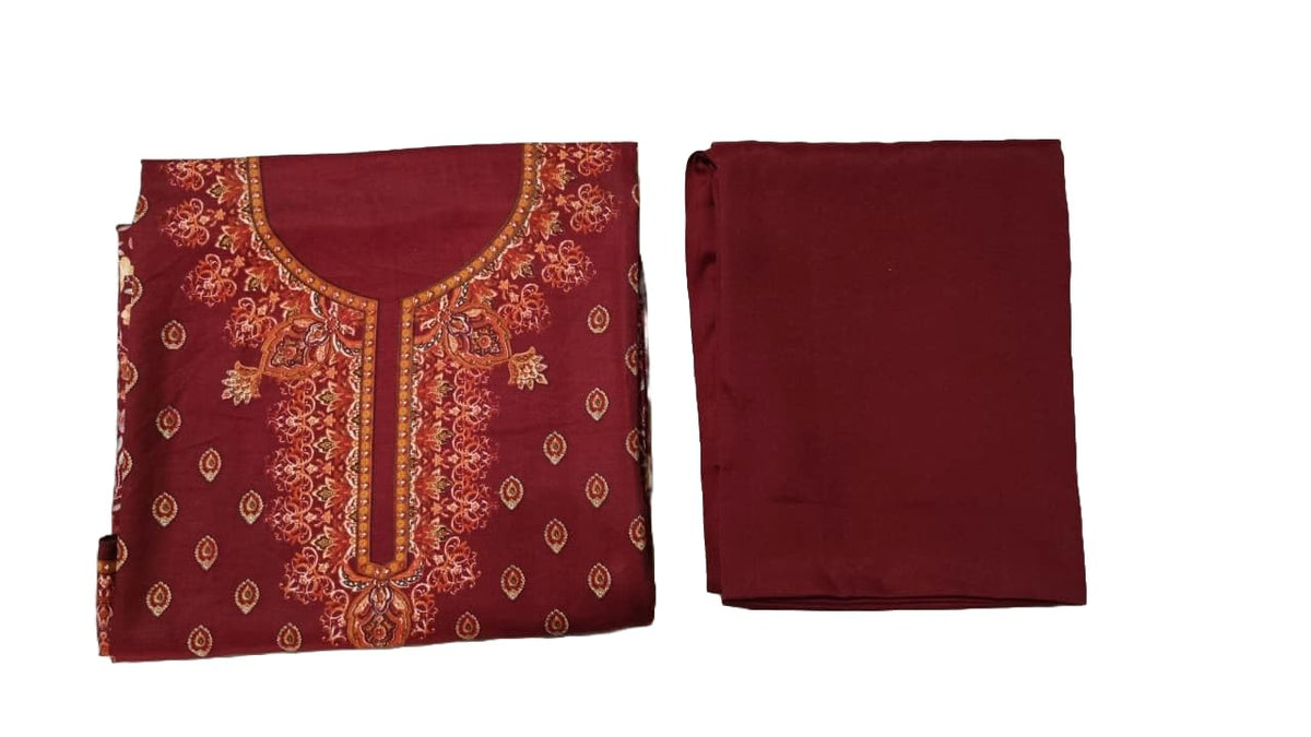 DRAVINAM Trends Women's Winter Wear Unstitched Printed Woollen Pashmina Salwar Suit Dress Material (Without Dupatta)
