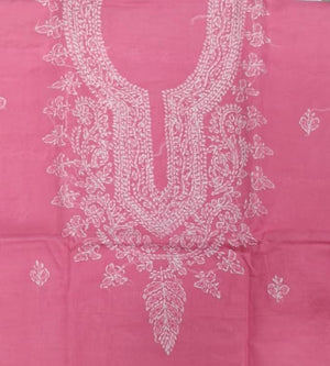DRAVINAM Trends Women’s Cotton Unstitched Chikankari Suit Set with Dupatta & Bottom | Hand-Embroidered Lucknowi Dress Material | Premium Ethnic Wear for Women | Free Size (3-Piece)